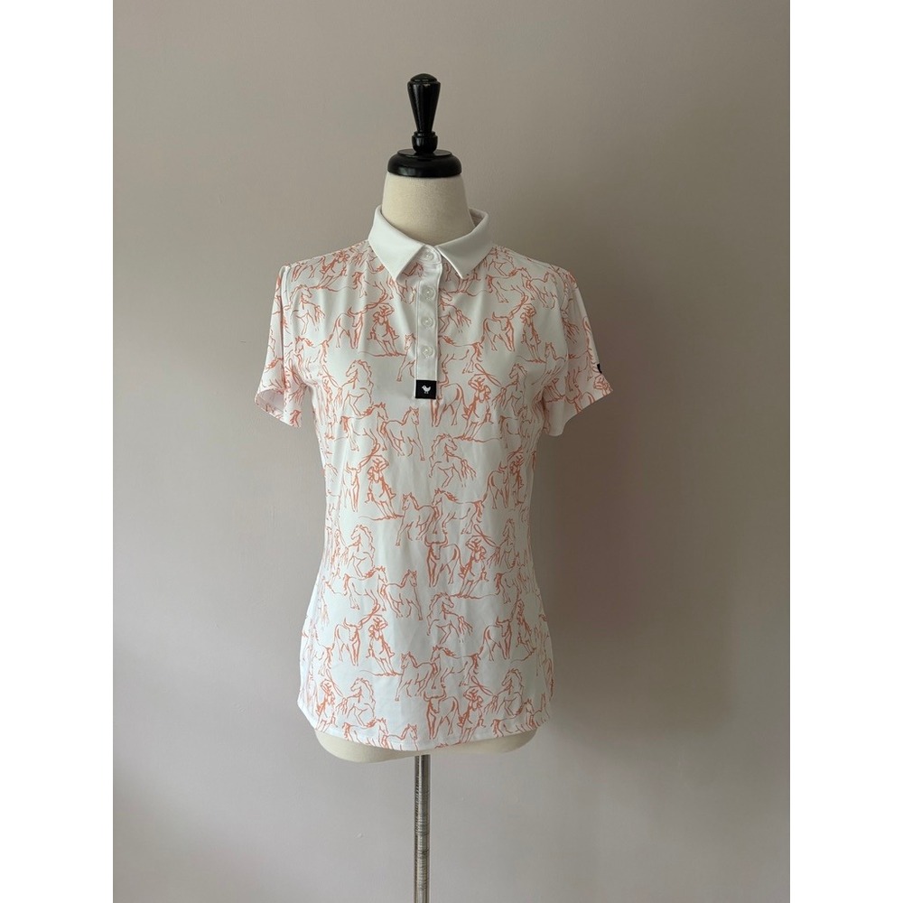 Bad Birdie Core Wild Horses Performance Golf Polo Women's L